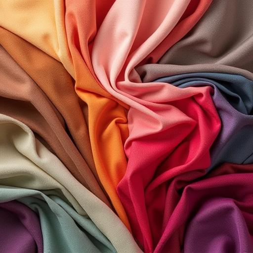 A colourful array of high-end fabric swatches.